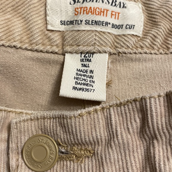 St. John’s Bay straight fit secretly slender boot cut corduroys - Picture 5 of 7